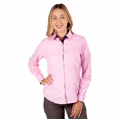 Imagen de MAGTEX CAMISA MICROCUADROS DAMA 60/40 POL/ALG M.LARGA B204MC