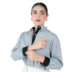 Imagen de MAGTEX CAMISA MALDIVAS MIL RAYAS DAMA 60/40 POL/ALG M.LARGA D1RAYA
