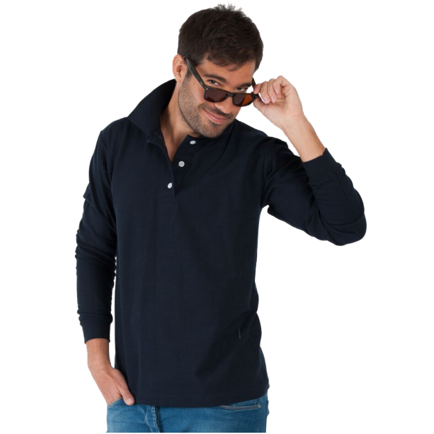 Imagen de MAXIMA DEPORTIVA POLO PIQUE 50/50 MANGA LARGA MAXPPML