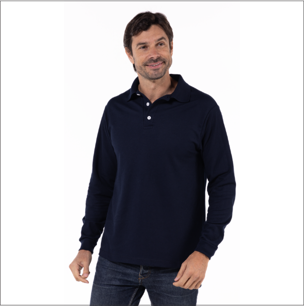 Imagen de MAXIMA DEPORTIVA POLO PIQUE 50/50 MANGA LARGA MAXPPML